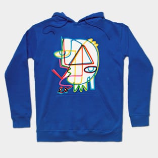 Graffiti Abstract Line Art Cubist Portrait Hoodie